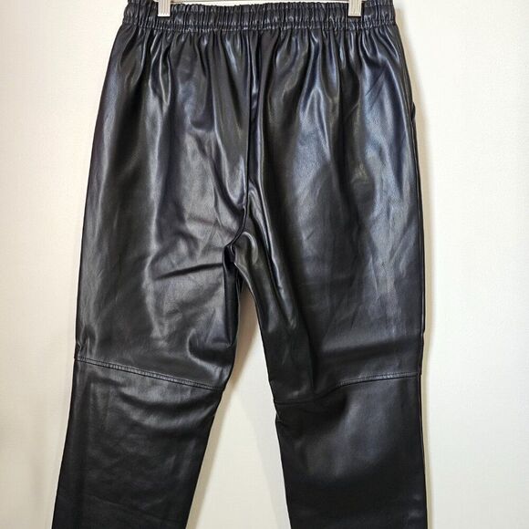 NWT LAUNDRY BY SHELLI SEGAL LOS ANGELES VEGAN LEATHER TAPERED PANTS SIZE M - Picture 3 of 16